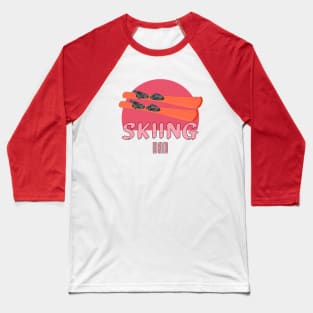 Skiing Dad Baseball T-Shirt